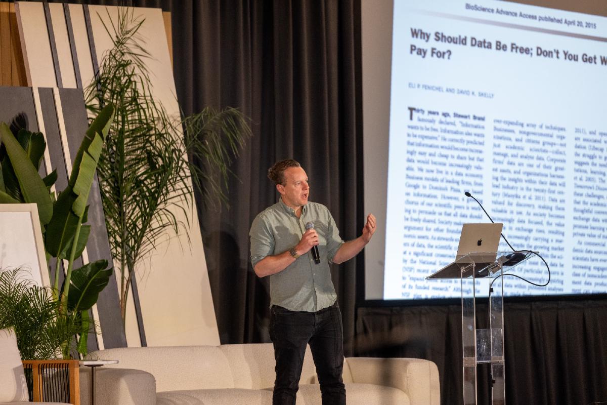 Jed Sundwall speaking at CZI Open Science 2025 Meeting